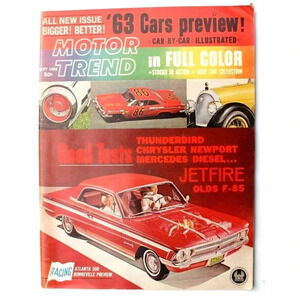 Sept 1962 Motor Trend Thunderbird NASCAR Lorenzen Speed Sport Turbine Jet Cars